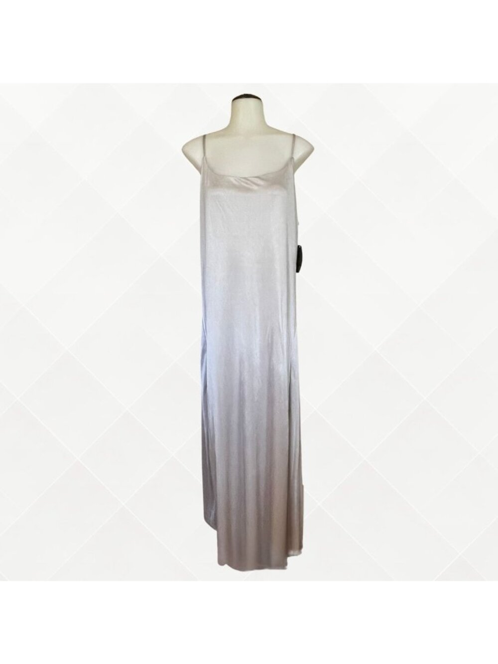 Wild Fable Satin Maxi Dress • 2XL • NWT • Light Grey • WDS-100097